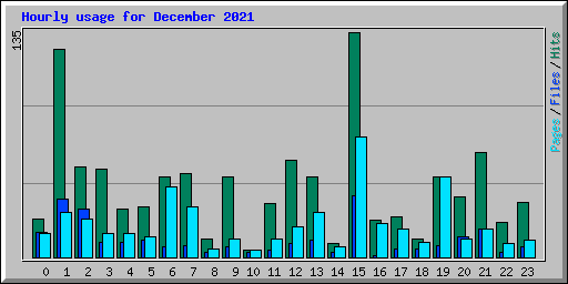 Hourly usage for December 2021