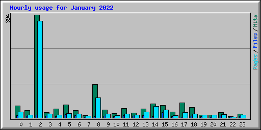 Hourly usage for January 2022