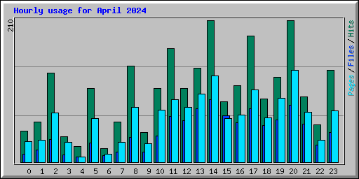 Hourly usage for April 2024