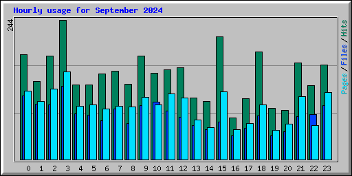 Hourly usage for September 2024
