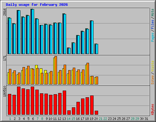 Daily usage for February 2026
